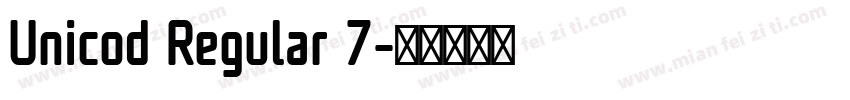 Unicod Regular 7字体转换